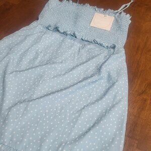 Kitenish ~ Sz M ~ Polka Dot Mini Dress W/ Peek a Boo Accent ~ NWT